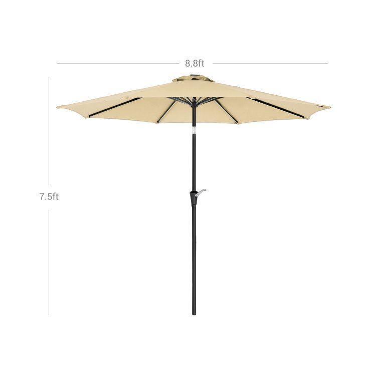 9 Feet Patio Umbrella Beige FredCo