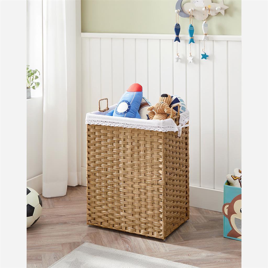 90L Rattan-Look Laundry Storage Basket FredCo