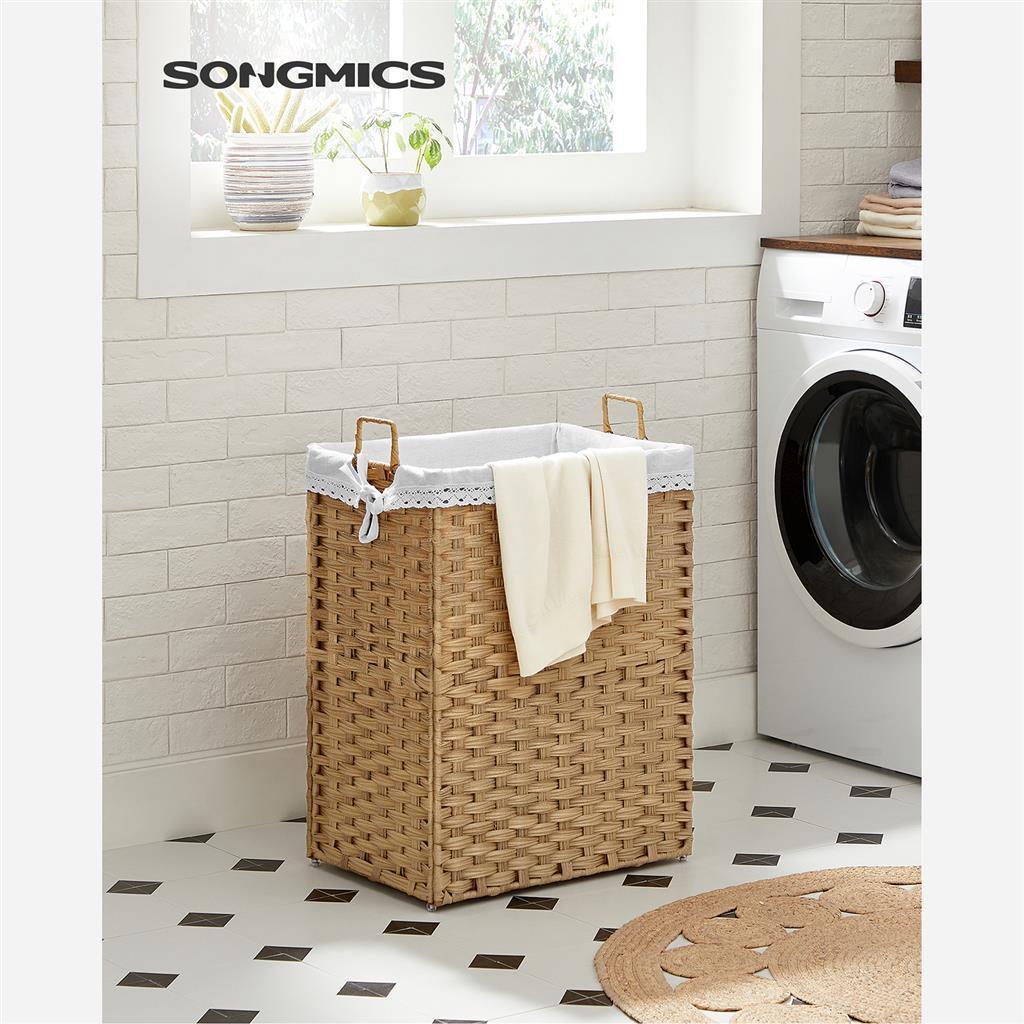 90L Rattan-Look Laundry Storage Basket FredCo