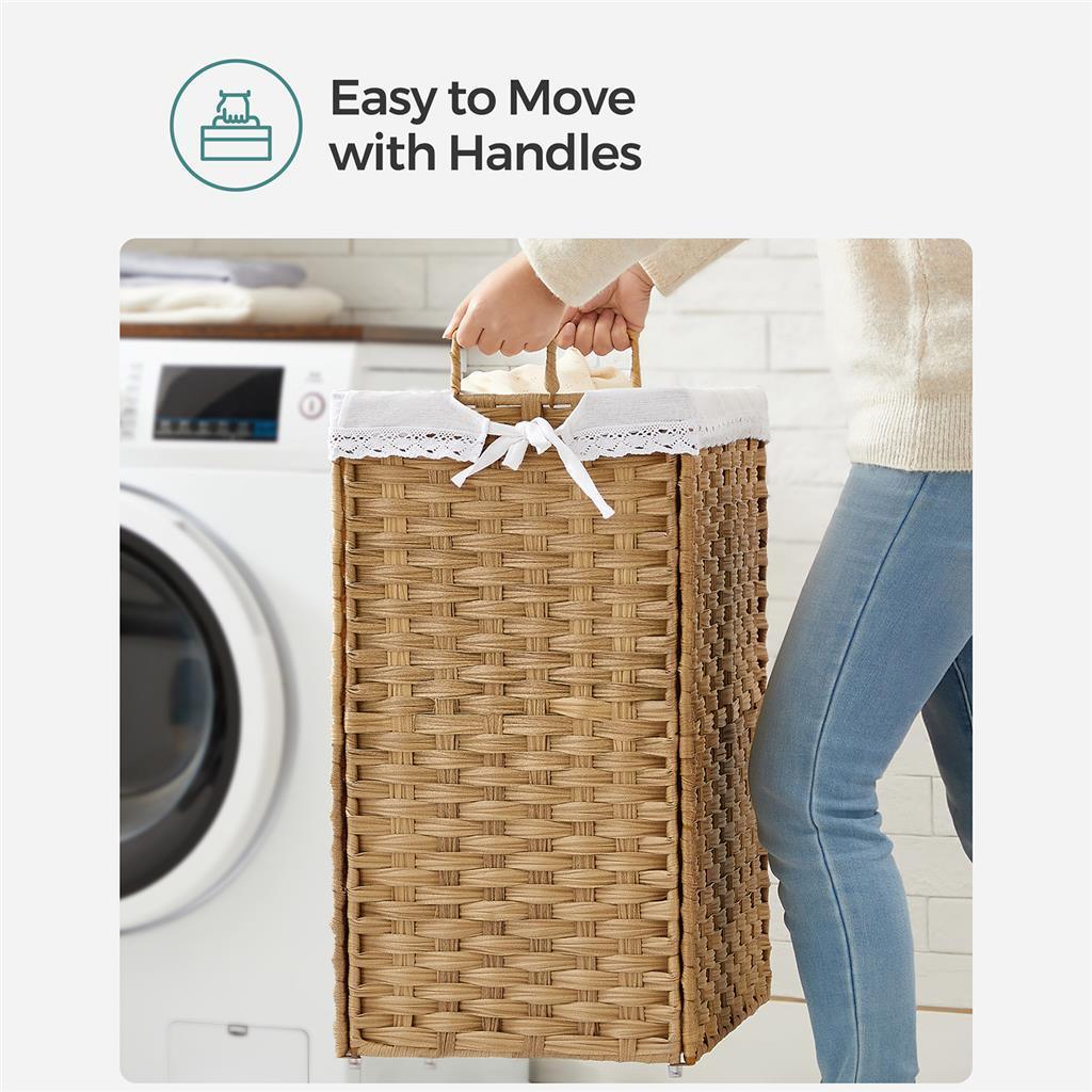 90L Rattan-Look Laundry Storage Basket FredCo