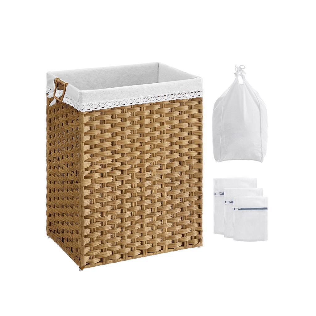 90L Rattan-Look Laundry Storage Basket FredCo