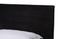 Abberton Modern and Contemporary Black Velvet and Gold Metal Queen Size Panel Bed FredCo