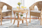 Abbey Modern Bohemian Natural Brown Antique Rattan Coffee Table FredCo