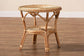 Abbey Modern Bohemian Natural Brown Antique Rattan Coffee Table FredCo