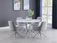 Abby 5-piece Dining Set White and Light Grey 110321-S5 Coaster FredCo