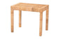 Abelia Modern Bohemian Natural Rattan and Mahogany Wood Short Accent Bench FredCo