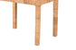 Abelia Modern Bohemian Natural Rattan and Mahogany Wood Short Accent Bench FredCo