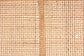 Abelia Modern Bohemian Natural Rattan and Mahogany Wood Short Accent Bench FredCo