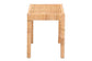 Abelia Modern Bohemian Natural Rattan and Mahogany Wood Short Accent Bench FredCo