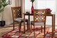 Abigail Modern Grey Fabric and Walnut Brown Finished Wood 2-Piece Dining Chair Set FredCo