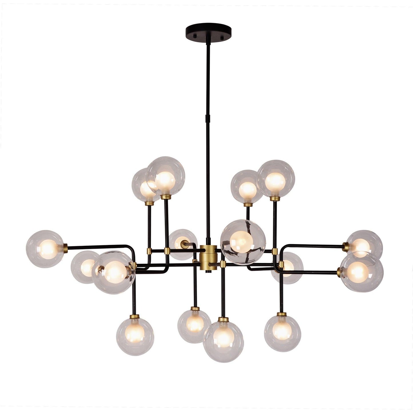 Abstract Globe Pendant Light Large ZD7602-16B-G FredCo