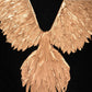 Abstract Gold Leaf Feather Bird Wall Art 31” FredCo