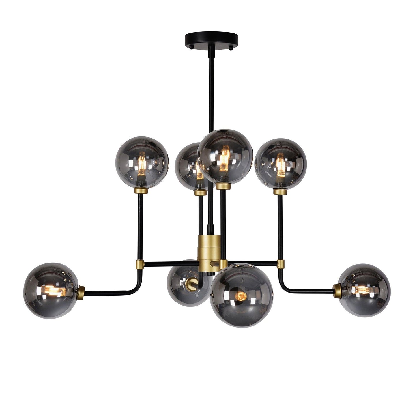 Abstract Grey Globe Pendant Light ZD7602-8B-G-SG FredCo