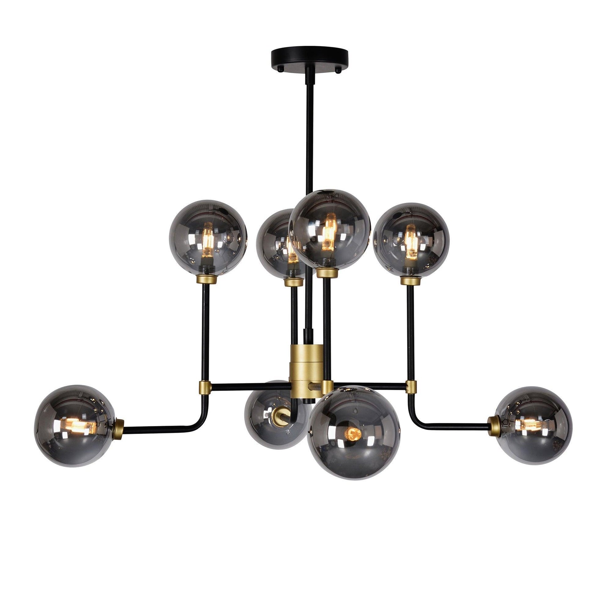 Abstract Grey Globe Pendant Light ZD7602-8B-G-SG FredCo