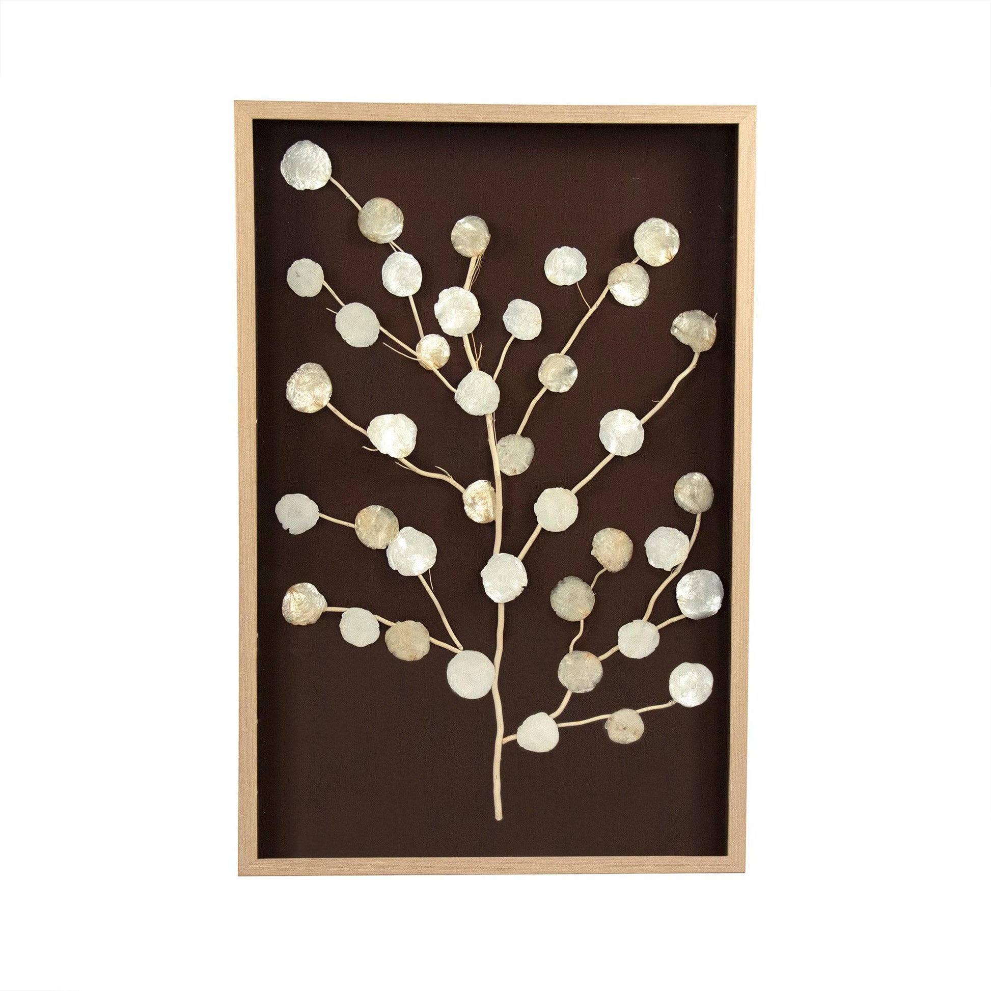 Abstract Mother of Pearl Tree Wall Art ZEN40357 FredCo