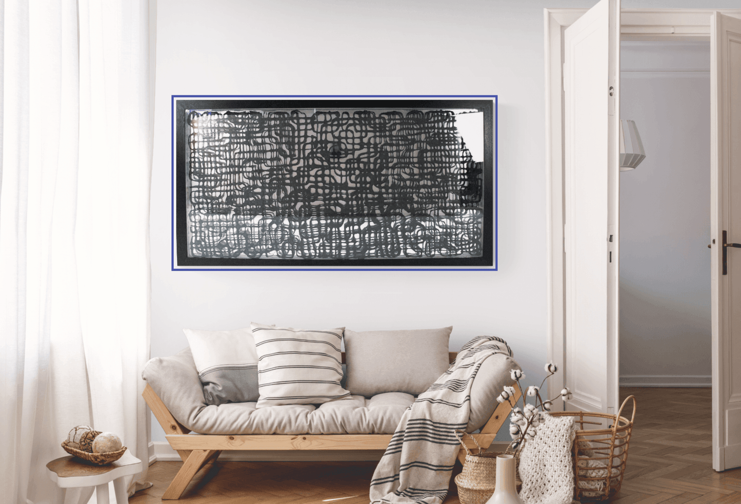 Abstract Paper Framed Art ZEN22640B FredCo
