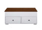 ACME Aafje Coffee Table w/Lift Top, White & Walnut Finish FredCo