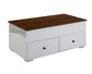 ACME Aafje Coffee Table w/Lift Top, White & Walnut Finish FredCo