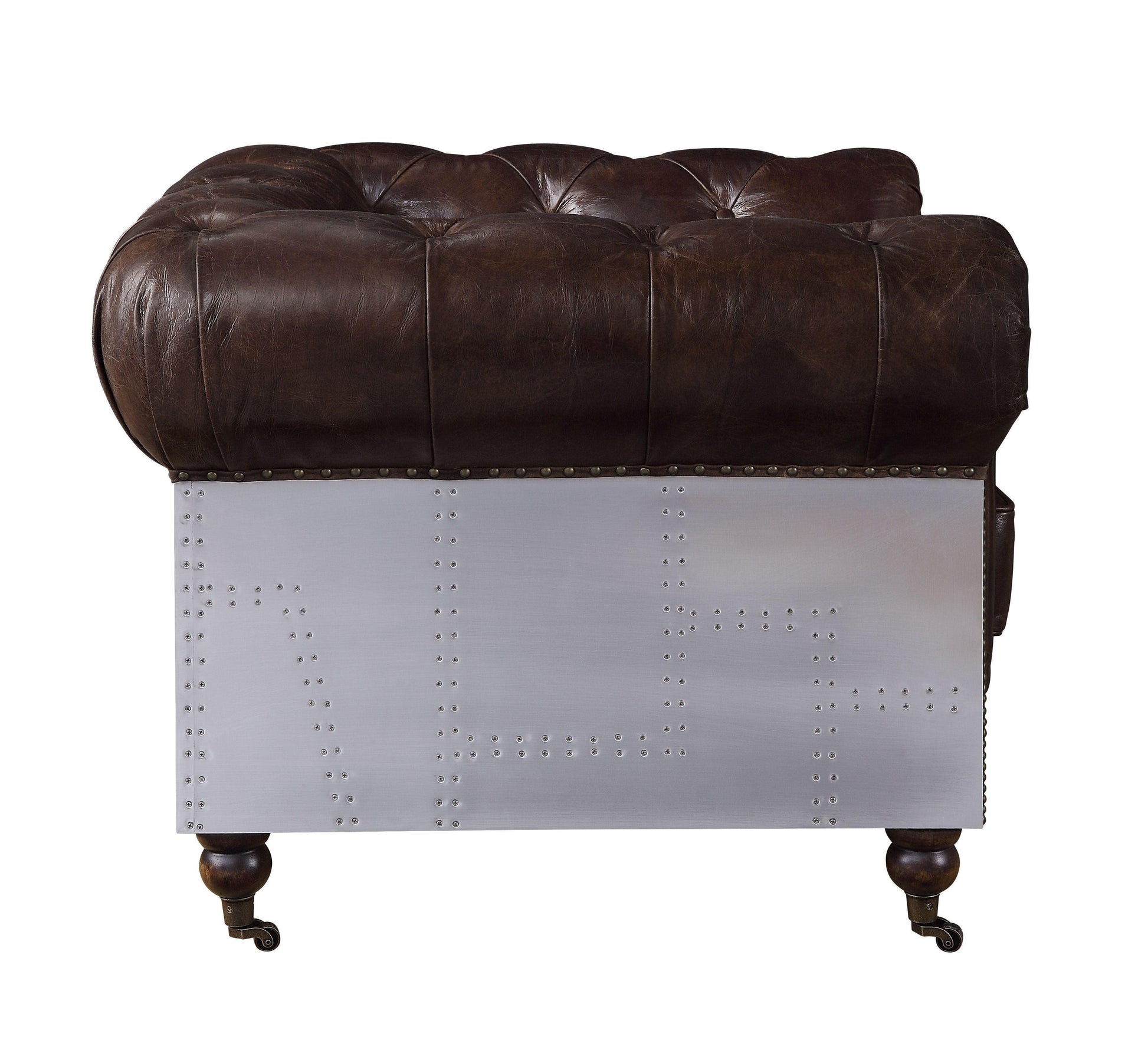 ACME Aberdeen Chair, Vintage Brown Top Grain Leather FredCo