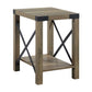 ACME Abiram End Table, Rustic Oak Finish FredCo