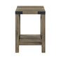 ACME Abiram End Table, Rustic Oak Finish FredCo