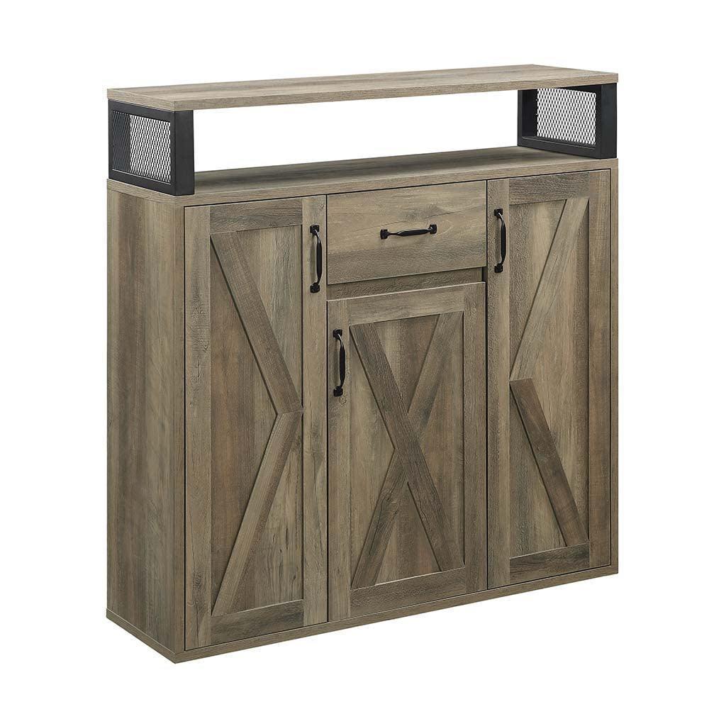 ACME Abiram Server, Rustic Oak Finish FredCo