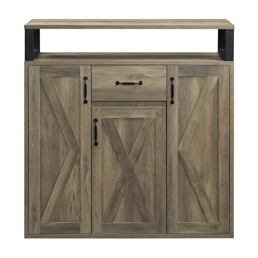 ACME Abiram Server, Rustic Oak Finish FredCo