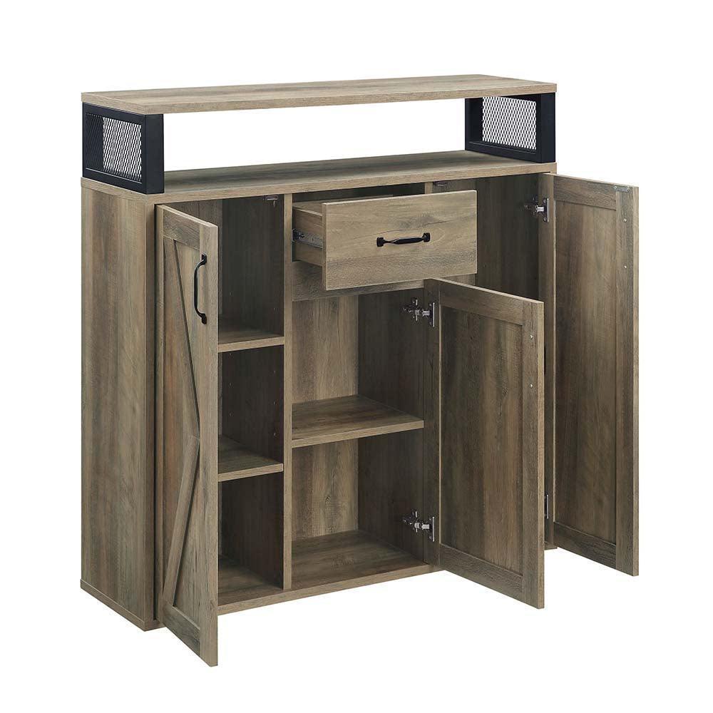 ACME Abiram Server, Rustic Oak Finish FredCo