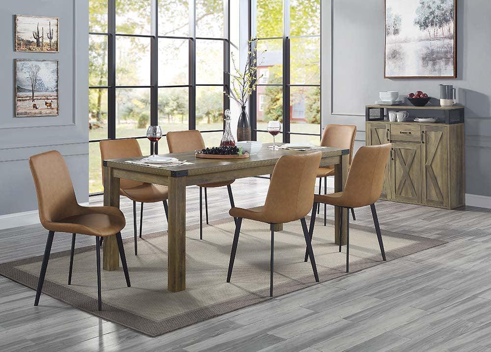 ACME Abiram Server, Rustic Oak Finish FredCo