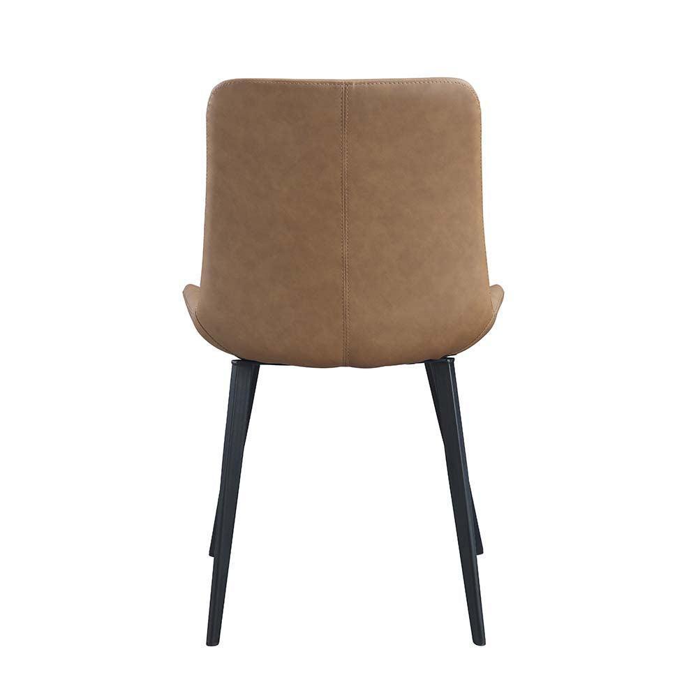 ACME Abiram Side Chair (Set-2), Brown PU FredCo