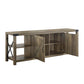 ACME Abiram TV Stand, Rustic Oak Finish FredCo