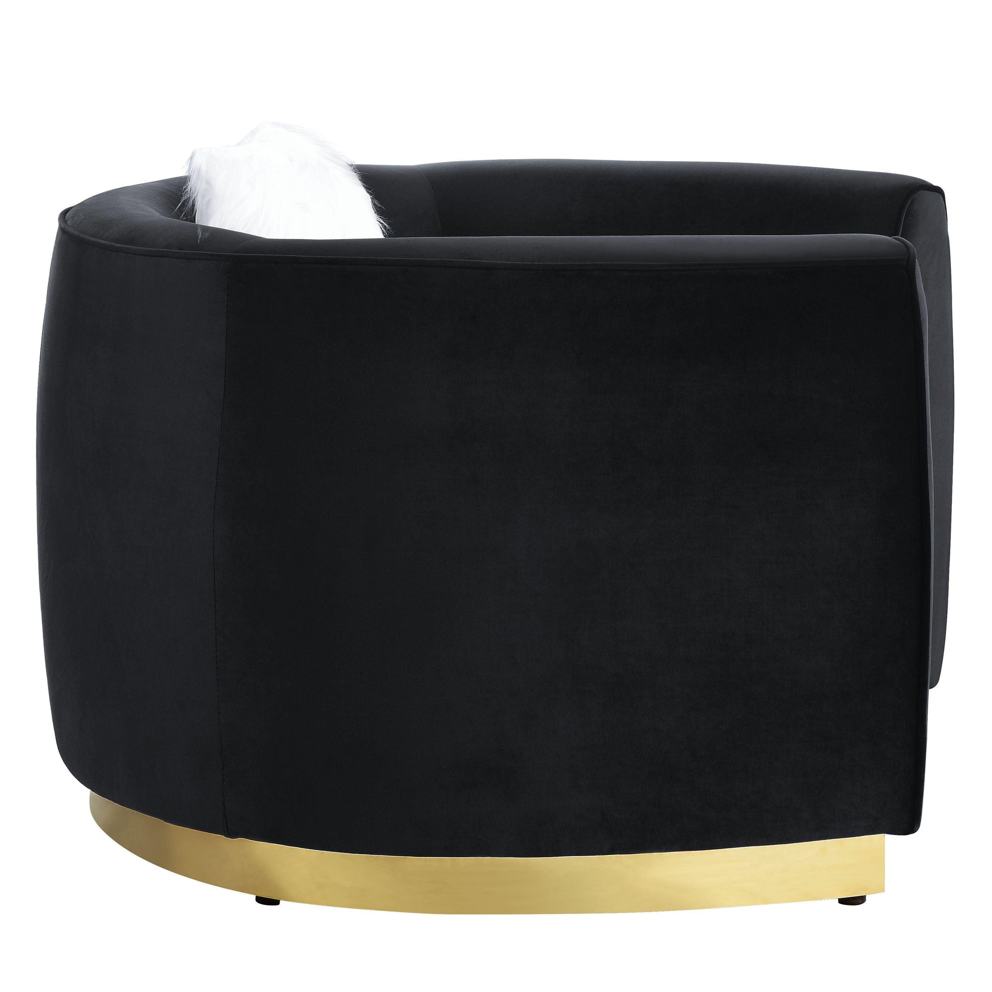 ACME Achelle Chair w/pillow, Black Velvet FredCo