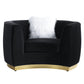 ACME Achelle Chair w/pillow, Black Velvet FredCo