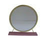 ACME Adao Vanity Mirror & Stool, Faux Fur, Mirror, Pink & Gold Finish FredCo