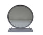 ACME Adao Vanity Mirror & Stool, Faux Fur, Mirror, White & Chrome Finish FredCo