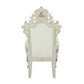 ACME Adara Arm Chair (Set-2), White PU & Antique White Finish FredCo