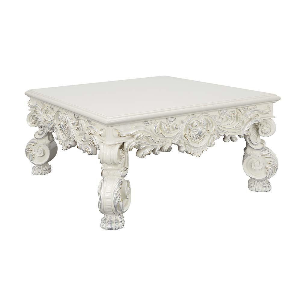 ACME Adara Coffee Table, Antique White Finish FredCo