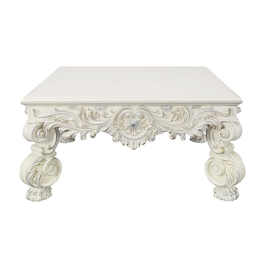 ACME Adara Coffee Table, Antique White Finish FredCo