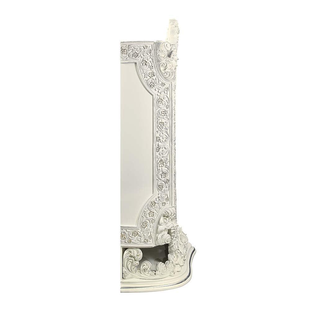 ACME Adara Curio , Antique White Finish FredCo