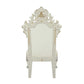 ACME Adara Side Chair (Set-2), White PU & Antique White Finish FredCo