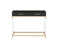 ACME Adiel Console Table, Black & Gold Finish FredCo