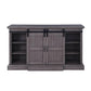 ACME Admon TV Stand w/Fireplace, Gray Oak FredCo