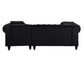 ACME Adnelis Sectional Sofa w/2 Pillows, Black Velvet FredCo