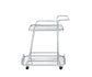 ACME Aegis Serving Cart, Clear Glass & Chrome Finish FredCo