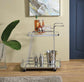 ACME Aegis Serving Cart, Clear Glass & Chrome Finish FredCo