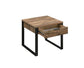 ACME Aflo End Table, Weathered Oak & Black Finish FredCo