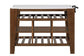 ACME Alaroa Kitchen Island , Marble Top & Rustic Brown Finish FredCo