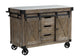 ACME Alforvott Kitchen Island, Marble & Weathered Gray Finish FredCo