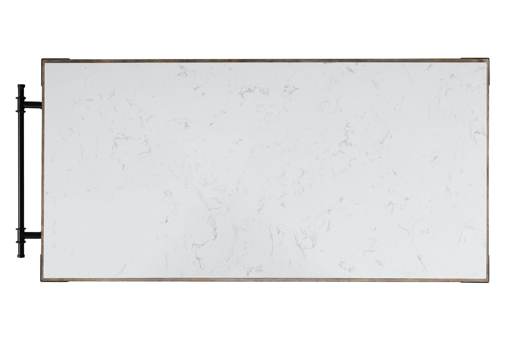 ACME Alforvott Kitchen Island, Marble & Weathered Gray Finish FredCo