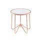 ACME Alivia End Table, Rose Gold & Frosted Glass FredCo